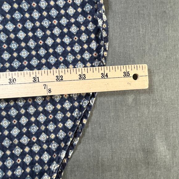 Vintage Chaps Ralph Lauren Shirt Mens 2XLT Blue Geometric Button Up Long Sleeves - Picture 7 of 8